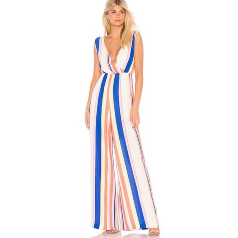 Line and Dot Rory Striped Jumpsuit